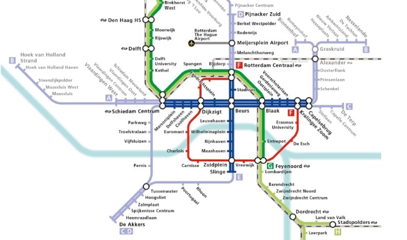 metro kaart rotterdam Metro door Maastunnel, naar Dordt én tussen Kralingen en Zuid